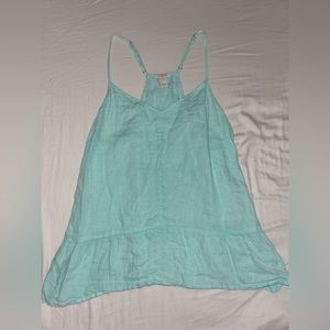 TEAL J.CREW FLOWY TANK WITH ADJUSTABLE STRAPS